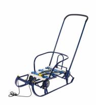 Санки для детей  "Тимка 6 универсал", выдвижные колеса, ремень безопасности, синий Ника