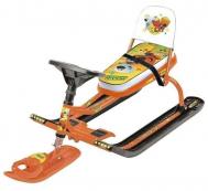 Снегокат для детей  "Спорт 4-1", складная спинка, поворотный руль, трос (colors) Тимка