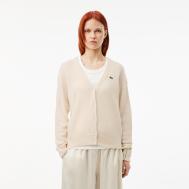 Женский шерстяной кардиган  с v-образным вырезом Lacoste