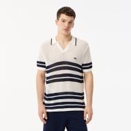 Мужское вязаное поло  в полоску Lacoste