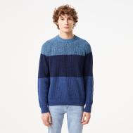 Мужской шерстяной свитер  в полоску Lacoste