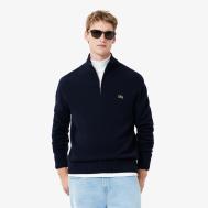 Мужской шерстяной свитер  на молнии с высоким воротом Lacoste