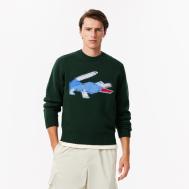 Мужской шерстяной свитер  с круглым вырезом Lacoste