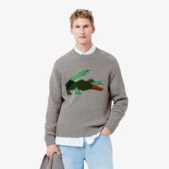 Мужской шерстяной свитер  с круглым вырезом Lacoste