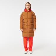 Женская стёганая куртка  с капюшоном Lacoste