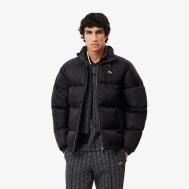 Водоотталкивающий короткий пуховик  с монограммой Lacoste