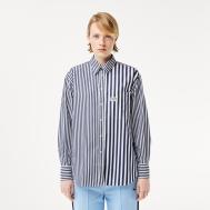 Женская рубашка  x Bandier из хлопкового поплина в полоску Lacoste