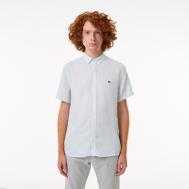 Мужская льняная  рубашка  с коротким рукавом Lacoste