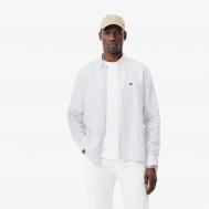 Мужская льняная рубашка  в полоску Lacoste
