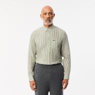 Мужская льняная рубашка  в полоску Lacoste