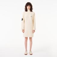 Женское трикотажное платье  с длинным рукавом и высоким воротом Lacoste