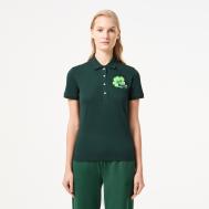 Женское хлопковое эластичное мини-поло  L.12.D Lacoste