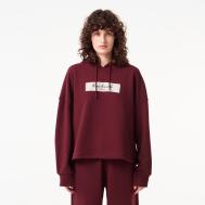 Женская хлопковая толстовка  с капюшоном Lacoste