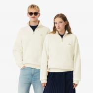 Хлопковый свитшот  Unisex Loose Fit из плотного флиса с застежкой-молнией на воротнике Lacoste