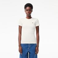 Женская Футболка  Slim Fit из хлопка в рубчик Lacoste