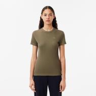 Женская Футболка  Slim Fit из хлопка в рубчик Lacoste