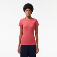 Женская Футболка  Slim Fit из хлопка в рубчик Lacoste