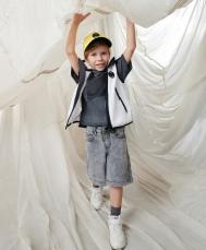 Шорты с мраморной варкой серые для мальчика  (98) Gulliver