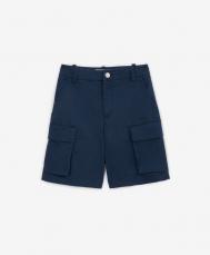 Шорты текстильные с карманами карго синие  Select (146) Gulliver