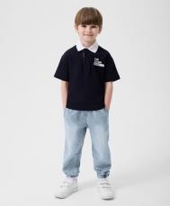 Брюки-джоггеры для мальчика джинсовые голубые Gulliver