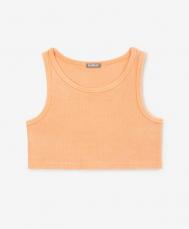 Топ детский оранжевый укороченный из риба  (146) Gulliver