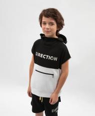 Жилет для мальчика трикотажный с капюшоном  (152) Gulliver