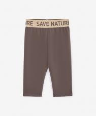 Велосипедки для девочки из органического хлопка коричневые  (122) Gulliver