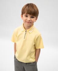 Поло с коротким рукавом для мальчика желтое  (122) Roberto Moretti