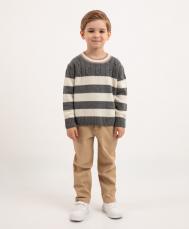 Брюки зауженные текстильные бежевые для мальчика Roberto Moretti