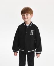 Толстовка-бомбер распашная для мальчика черная Gulliver
