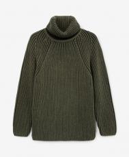 Свитер для мальчика с рукавами-реглан хаки  (170) Gulliver