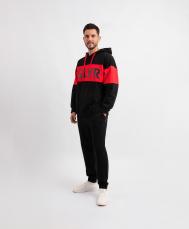 Брюки-джоггеры трикотажные мужские черные Gulliver