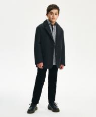 Куртка демисезонная пиджачного кроя черная для мальчика  (122) Gulliver