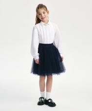 Юбка для девочки из сетки синяя  (128) Gulliver