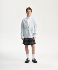 Кардиган для девочки удлиненный голубой  (122) Gulliver