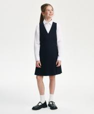 Платье-сарафан на запах детское синее  (146) Gulliver