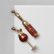 Серьги с эмалью QF