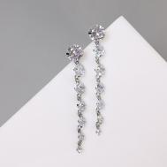 Серьги висячие со стразами QF