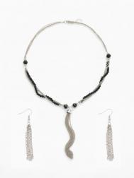 Набор 2 предмета: серьги, бусы QF