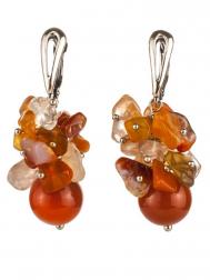 Серьги Бусики-Колечки