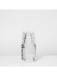 Пакет подарочный из пластика под бутылку, упаковка, Дарите счастье