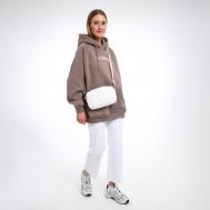 Сумка женская на молнии , маленький размер, цвет белый Textura