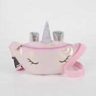 Сумка детская для девочки поясная magic unicorn, на молнии, розовая NAZAMOK KIDS