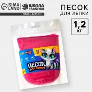 Волшебный песок 1,2 кг в дойпаке, розовый Школа талантов