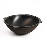 Казан шафран, 22 л, с крышкой, круглое дно, чугун Шафран