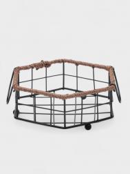 Корзинка универсальная доляна, 17.5×20×7.5 см, черная Доляна