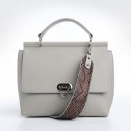 Сумка женская , мессенджер, средний размер, цвет серый Textura