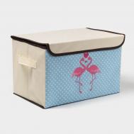 Короб стеллажный для хранения с крышкой NO BRAND