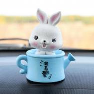 Игрушка на панель авто, зайчик, пластик, с6 NO BRAND
