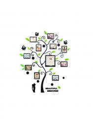 Наклейка интерьерная с фоторамками , декор настенный, панно на стену 190×156 см Take It Easy